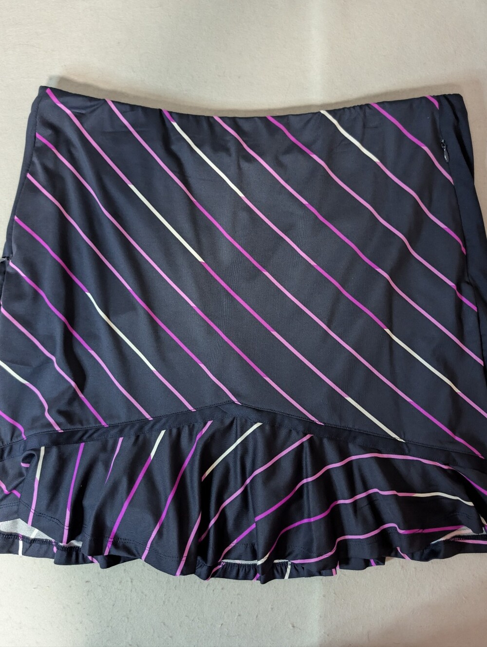 Tail White Label Active Tennis Golf Skort Navy Purple and White Stripes L